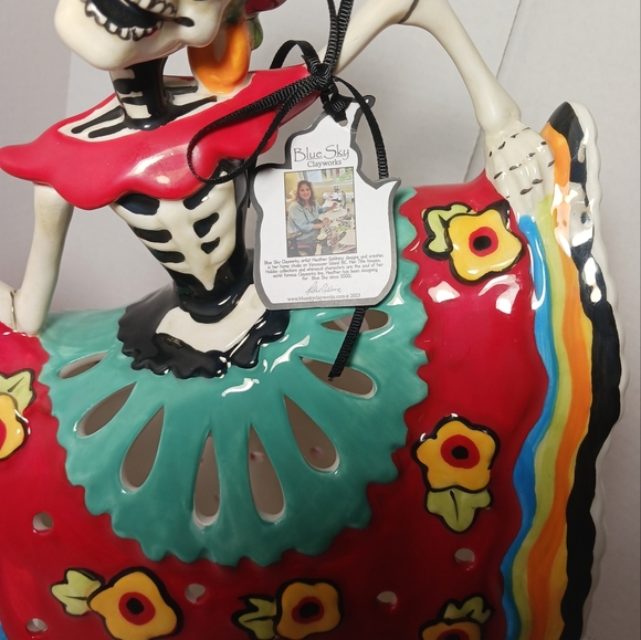 Blue Sky Clayworks Halloween Catrina Day Of The Dead Skeleton Heather Goldminc - Picture 5 of 8